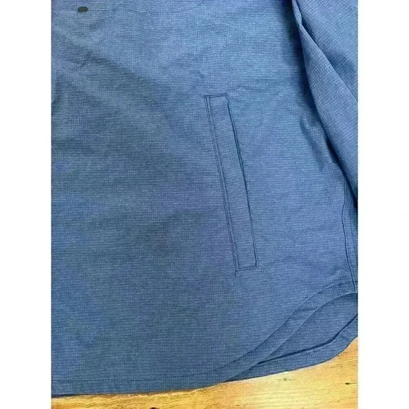 Tommy Bahama Island Zone Men's XL Button Snap Long Sleeve Polo Blue Pockets EUC - Picture 5 of 12